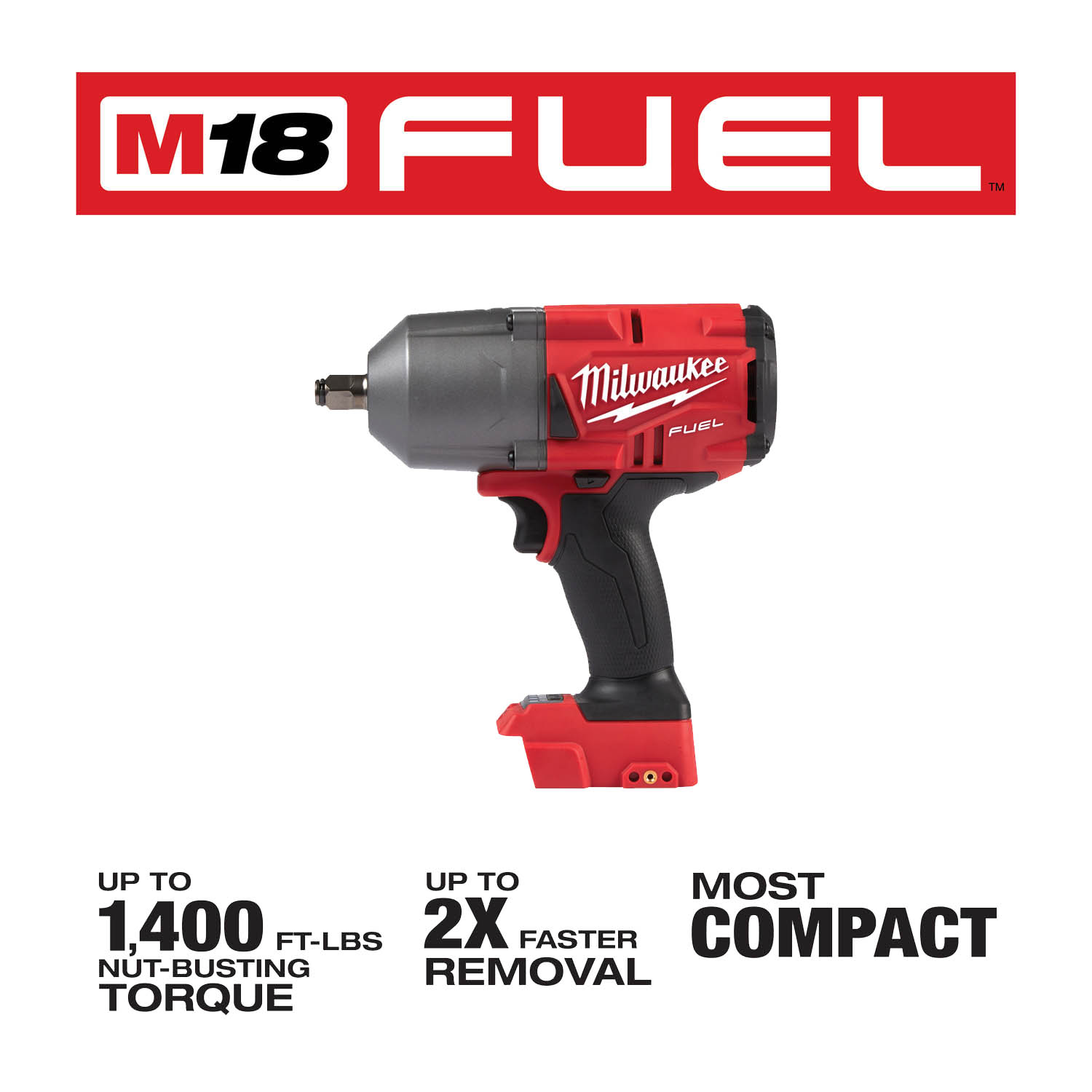 M18 FUEL 1/2 INCH HIGH TORQUE IMPACT WRENCH WITH FRICTION RING (TOOL ONLY)