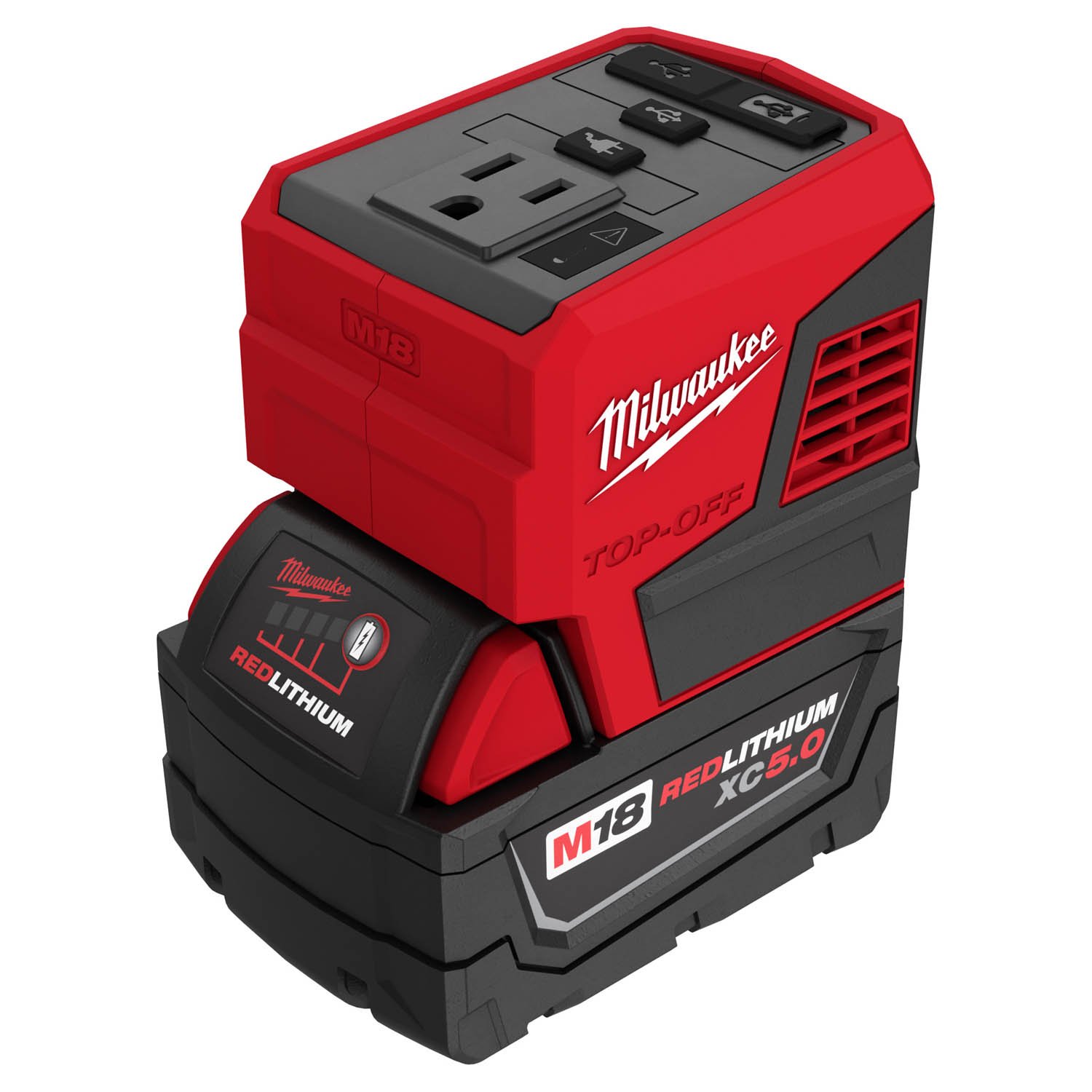 M18 TOP-OFF 175W POWER SUPPLY WITH M18 REDLITHIUM XC5.0 BATTERY