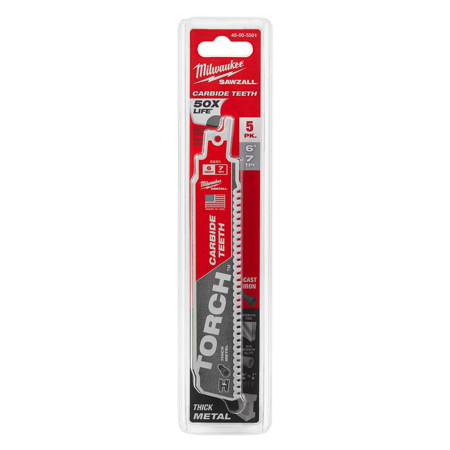 SAWZALL TORCH CARBIDE BLADE 5 PACK (MULTIPLE OPTIONS AVAILABLE) SAWZALL TORCH CARBIDE BLADE 5 PACK (MULTIPLE OPTIONS AVAILABLE)