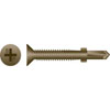 #1/4-20 X 3-1/4 IN. 3 PT. SELF-DRILLING PHILLIPS FLAT HEAD REAMER WITH WINGS WAR COATED SCREWS