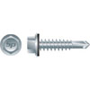 #12-14 X 3/4 IN. SELF-DRILLING UNSLOTTED INDENTED HEX WASHER HEAD ZINC PLATED SCREWS WITH BONDED NEO-PR WASHER