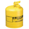 5 GALLON YELLOW TYPE I STEEL SAFETY CAN