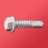 14 X 1-1/4 IN. HEX WASHER HEAD SELF DRILL SCREWS ZINC