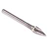 1/2 IN. X 1 TREE POINTED END CARBIDE BURR 1/4 SHANK SG 5