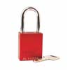 1- 1/2 IN. RED ALUMINUM BODY STEEL SHACKLE SAFETY PADLOCK SET 6