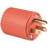 15 AMP 125 VOLT ORANGE MALE ELECTRICAL CONNECTOR CORD CAP REPLACEMENT