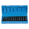 3/8 IN. DRIVE DEEP LENGTH IMPACT 6 POINT METRIC SOCKET SET 7 TO 19 MM