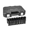19 PIECE 1/2 IN. DRIVE 6 POINT DEEP IMPACT SAE SOCKET SET