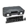 25 PIECE 3/8 IN. DRIVE 6 POINT STANDARD AND DEEP IMPACT SAE SOCKET SET