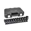 25 PIECE 1/2 IN. DRIVE 6 POINT STANDARD IMPACT METRIC SOCKET SET