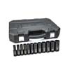 12 PIECE 1/2 IN. DRIVE 6 POINT DEEP IMPACT SAE SOCKET SET