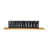 13 PIECE 3/8 IN. DRIVE 6 POINT DEEP IMPACT METRIC SOCKET SET
