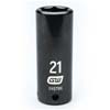 1/2 IN. DRIVE 6 POINT DEEP IMPACT METRIC SOCKET 21MM