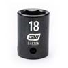 1/2 IN. DRIVE 6 POINT STANDARD IMPACT METRIC SOCKET 18MM