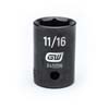1/2 IN. DRIVE 6 POINT STANDARD IMPACT SAE SOCKET 11/16 IN.
