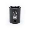1/2 IN. DRIVE 6 POINT STANDARD IMPACT SAE SOCKET 3/4 IN.