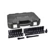 44 PIECE 3/8 IN. DRIVE 6 POINT STANDARD AND DEEP IMPACT SAE/METRIC SOCKET SET