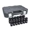 13 PIECE 1/2 IN. DRIVE 6 POINT STANDARD UNIVERSAL IMPACT SAE SOCKET SET