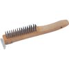 4-1/2 IN. X 3/4 X 5 WIRE BRUSH WITH SCRAPPER AND WOOD HANDLE 10-1/4 IN. OAL