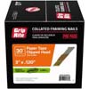 3 IN. X .120 IN. BY 30 DEGREE RING SHANK GALVANIZED FRAMING NAIL PAPER TAPE COLLATED