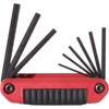 STANDARD 9 PIECE ERGO-FOLD HEX KEY SET 0.05 IN. TO 3/16 IN. - SMALL