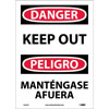 10 X 14 IN. ENGLISH SIGN DANGER KEEP OUT RIGID PLASTIC
