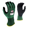 MEDIUM AXIS CUT PROTECTION LEVEL A2 FOAM NITRILE COATED GLOVE WITH DOTTED PALM