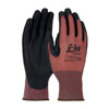LARGE BURGUNDY G-TEK POLYKOR A3 X7 TOUCHSCREEN BLANDED SAFETY GLOVES WITH NEOFOAM COAT