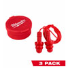 REUSABLE CORDED EAR PLUGS 3 PACK