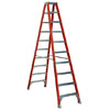 10 FOOT FIBERGLASS TWIN FRONT STEP LADDER TYPE IA 300 POUND LOAD CAPACITY