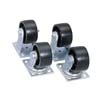 4 IN. CASTERS WHEELS SWIVEL WITH BRAKES 4 PIECESET