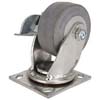 4 IN. DIA. SWIVEL/BRAKE CASTER THERMOPLASTIC RUBBER WHEEL WITH 350 LB CAPACITY