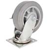 6 IN. DIA. SWIVEL/BRAKE CASTER THERMOPLASTIC RUBBER WHEEL WITH 500 LB CAPACITY