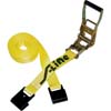S-LINE 500 SERIES 2 INCH X 27 FOOT RATCHET STRAP WITH FLAT HOOKS AND LONG/WIDE HANDLE
