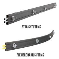 POLY META FLEXIBLE OR STRAIGHT RADIUS PLASTIC FLATWORK FORMS (MULTIPLE OPTIONS AVAILABLE)